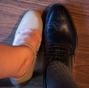 First snapshot - our wedding shoes